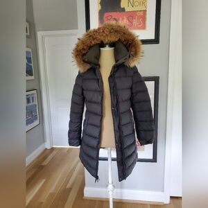 Soia&Kyo Down Real Fox Fur Trimmed Reversible Parka Size S